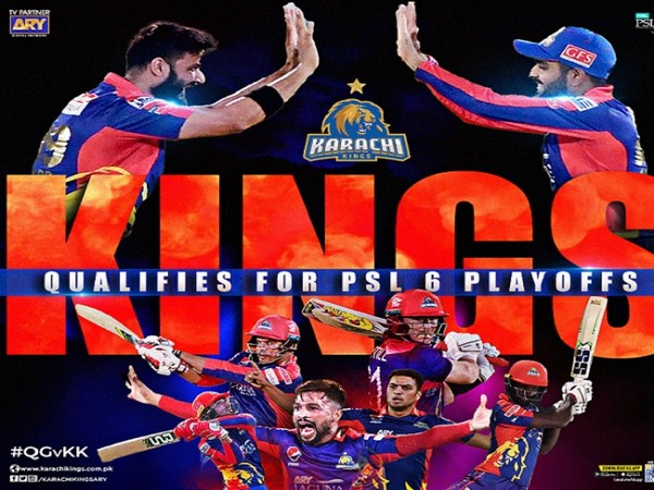 Karachi Kings secured playoffs berth on Saturday. (Image: Karachi Kings' Twitter)
