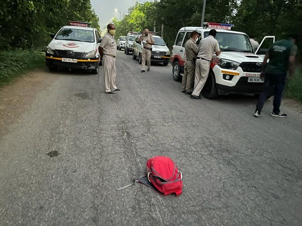 Delhi police personnel at the site of encouter on MOnday morning. [Photo/ANI]