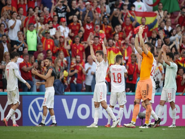 Spain after defeating Croatia (Photo/ UEFA Euro 2020 Twitter)