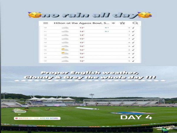 No rain predicted on Day 5 at Ageas Bowl (Photo/ Dinesh Karthik Twitter)