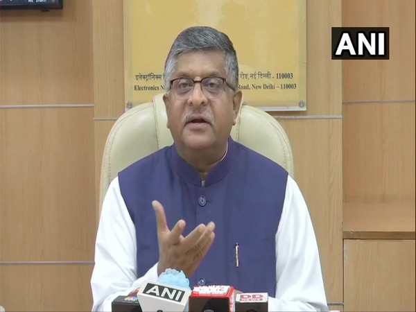 Union Minister for Electronics and Information Technology Ravi Shankar Prasad (Photo/ANI)