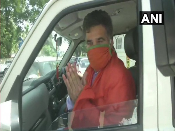 BJP's Jammu and Kashmir unit chief Ravinder Raina left Jammu for Delhi to participate in all-party meeting with PM Modi (Photo/ANI)