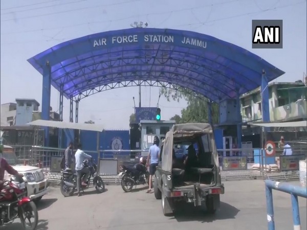 Visuals from outside Jammu Air Force Station (Photo/ANI) 
