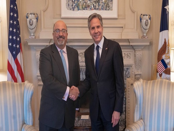 US Secretary of State Antony Blinken along with Ambassador to India Atul Keshap. (Twitter: US Secretary)