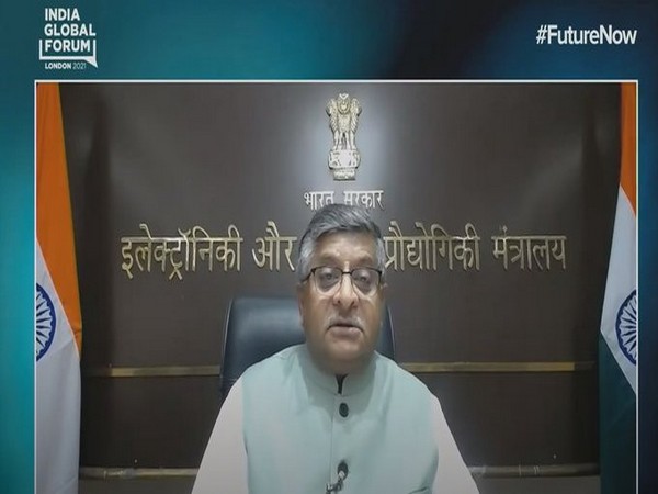 Electronics and IT Minister Ravi Shankar Prasad at the India Global Forum London 2021.