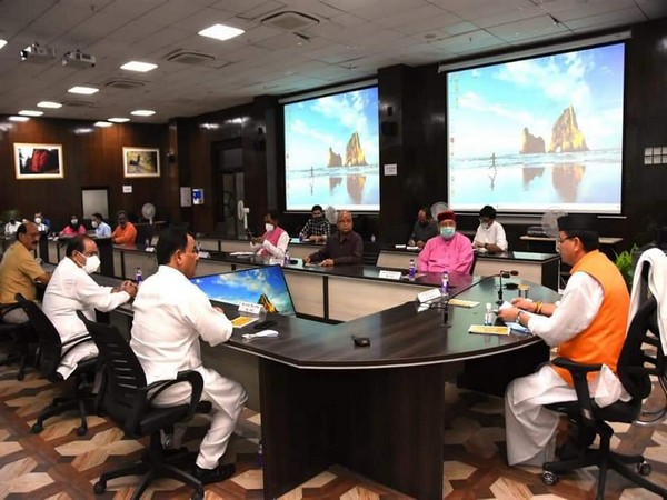 Uttarakhand CM Pushkar Singh Dhami in cabinet meeting (Photo/ANI)
