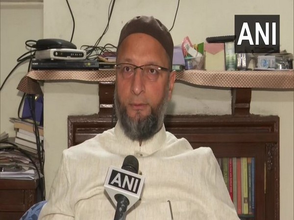 AIMIM chief Asaduddin Owaisi speaking to ANI in Hyderabad on Monday. [Photo/ANI]