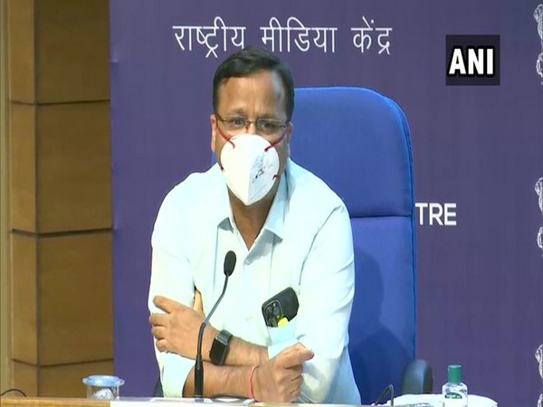 Lav Agarwal, Joint Secretary, Health Ministry briefing the media, in New Delhi on Tuesday. [Photo/ANI]