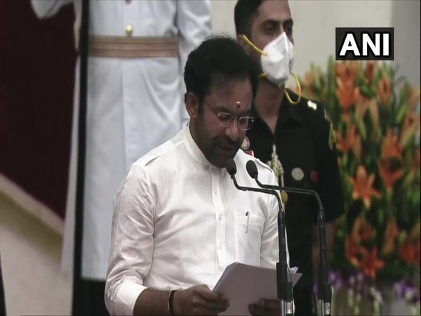 BJP MP G Kishan Reddy at Rashtrapati Bhavan (Photo/ANI)
