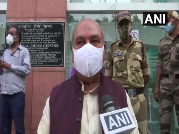Union Agriculture Minister Narendra Singh Tomar speaking to ANI