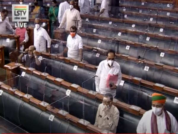 Visuals from Lok Sabha (Photo/ANI) 