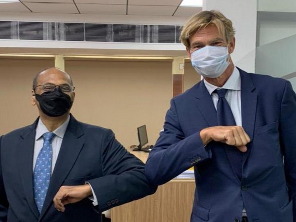 Sweden's Ambassador to India Klas Molin meets Dr Ajay Mathur, Director General of ISA (Photo Credit: Twitter)