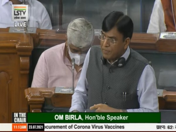 Union Health Minister Mansukh Mandaviya at Lok Sabha (Source: LSTV)