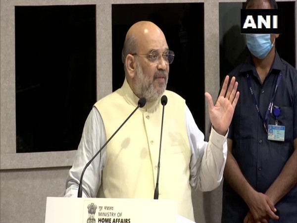 Union Home Minister Amit Shah at Gandhinagar (Photo/ANI)