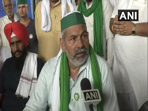 BKU leader Rakesh Tikait speaking to ANI (Photo/ANI)