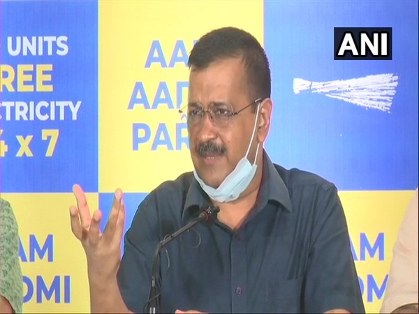 AAP converner Arvind Kejriwal addressing a press conference in Goa. (Photo/ANI)