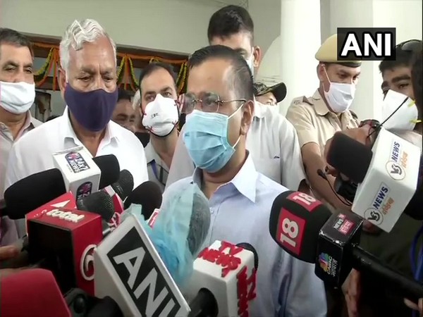 Delhi CM Arvind Kejriwal speaking to media (Photo/ANI)