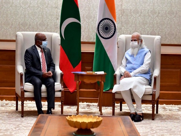 Maldives FM Abdulla Shahid meets PM Modi (Photo Credit: Twitter)
