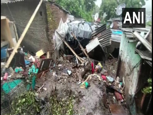 A visual of the collapsed wall in Chembur (Photo/ANI)