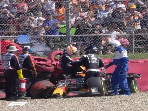 Max Verstappen and Lewis Hamilton collide at British GP (Photo/ Max Verstappen Twitter)