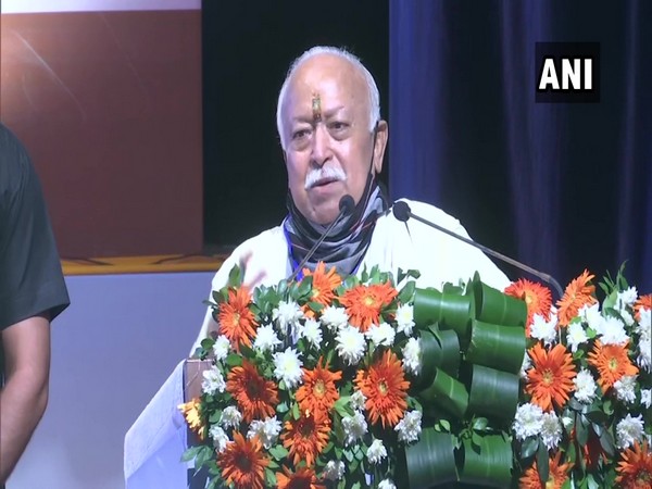Rashtriya Swayamsevak Sangh chief Mohan Bhagwat (Photo/ANI)