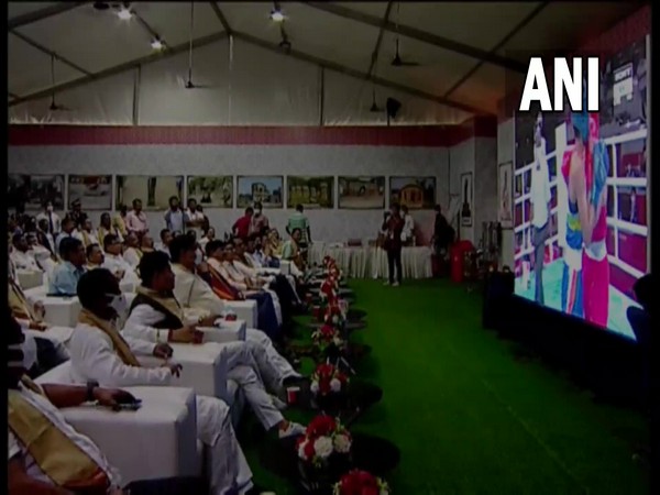 Assam MLAs watch Lovlina in action. (Photos/ANI)