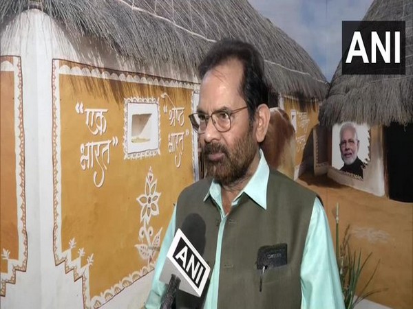 Union Minister and Deputy Leader of House in the Rajya Sabha, Mukhtar Abbas Naqvi speaking to ANI, in Delhi on Tuesday. [Photo/ANI]