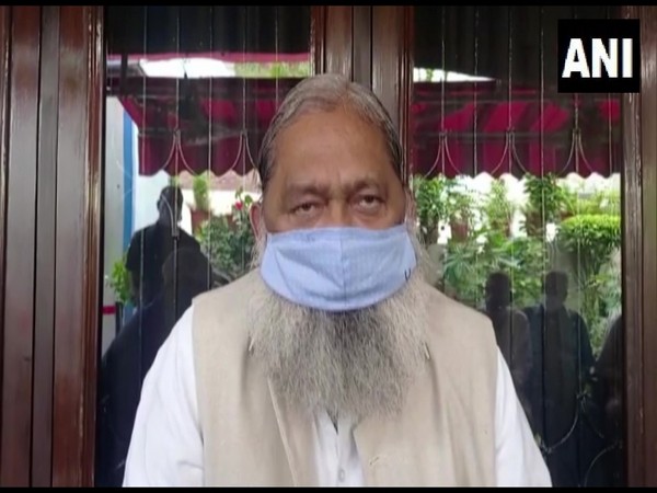 Haryana Health Minister Anil Vij while speaking to ANI (Photo/ANI)