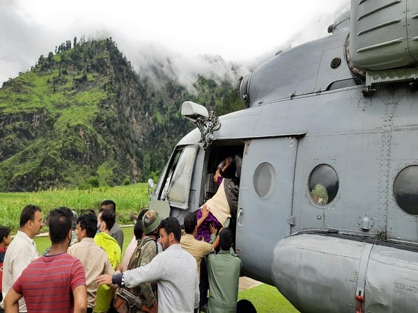 Ongoing rescue operations in Jammu and Kashmir's Kisthwar (Photos/ANI)