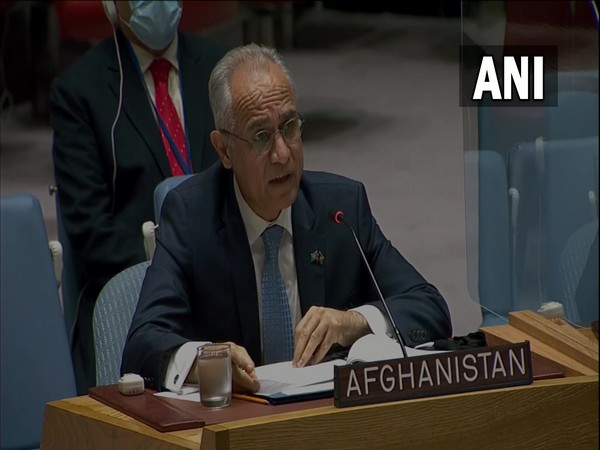 Afghanistan's Permanent Representative to the United Nations Ghulam M Isaczai speaking at the Security Council meeting on Friday.