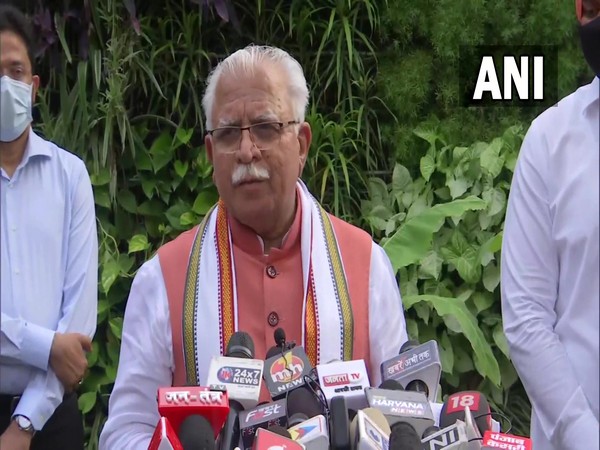 Haryana Chief Minister Manohar Lal Khattar (Photo/ANI)