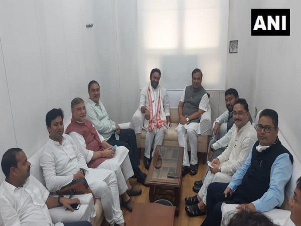 Assam CM with Union Minister G Kishan Reddy among other leaders (Photo/ANI)