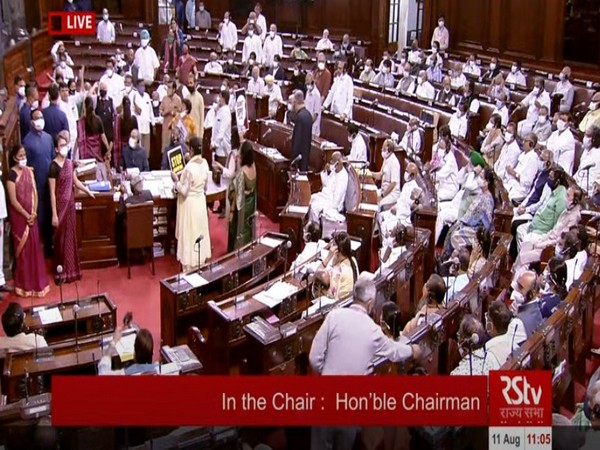 Visuals from Rajya Sabha 