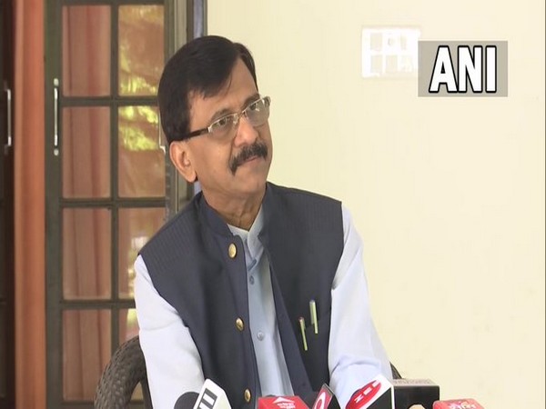Shiv Sena leader Sanjay Raut speaking to media on Thursday
