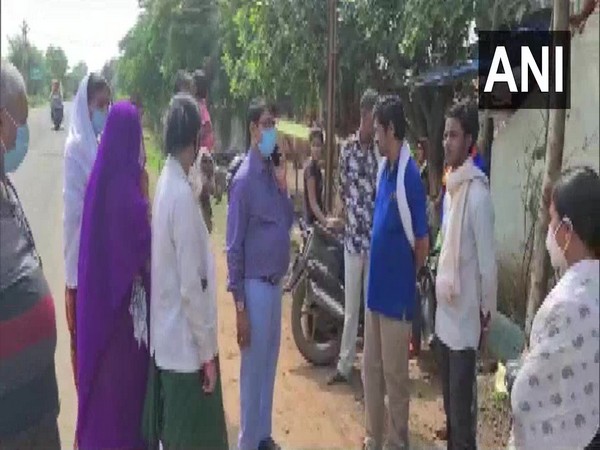 CMHO and team of Health Department during their visit to Langoti village. (Photo/ANI)