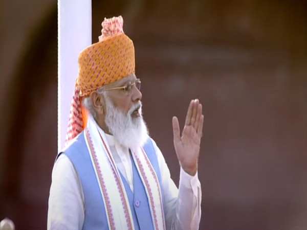 Prime  Minister Narendra Modi at Red Fort (Photo/ANI)