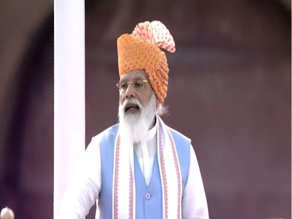 Prime Minister Narendra Modi at Red Fort in New Delhi.