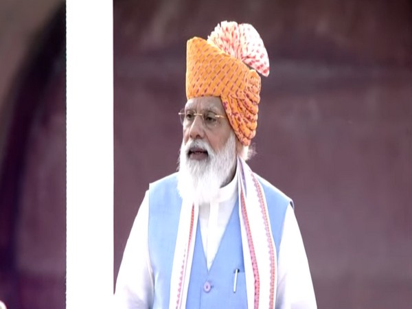 Prime Minister Narendra Modi at Red Fort (Photo/ANI)