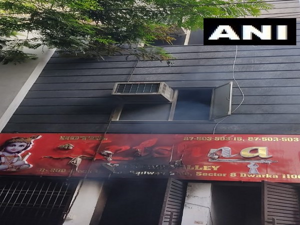 Visual of Dwarka's Krishna Hotel (ANI)