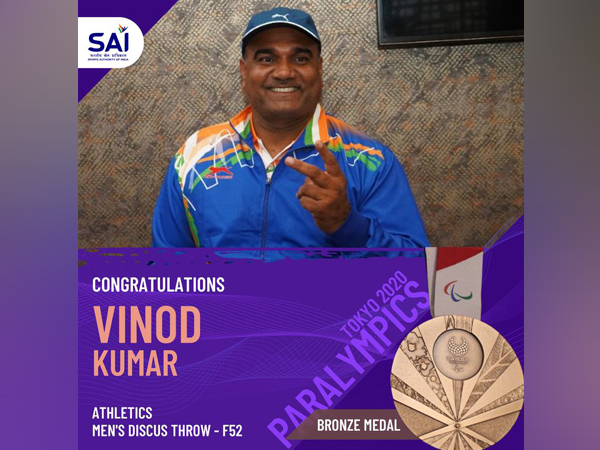 Vinod Kumar wins bronze (Photo/ Anurag Thakur Twitter)