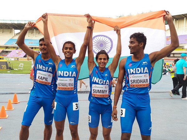 India's 4x400m mixed relay team (Photo: Twitter/SAI Media)