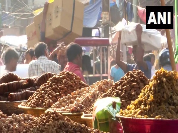Visual from a surge in dry fruit price in Delhi. (Photo/ANI)