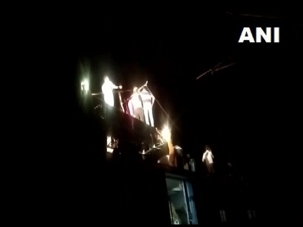 Trains were disrupted after a train hit an animal in Kanpur Dehat. (Photos/ANI)