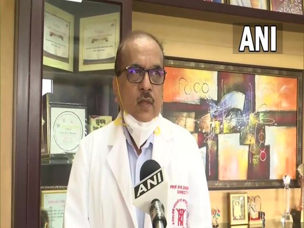 Professor RK Dhiman, Director of SGPGIMS, Lucknow speaking to ANI on Friday. 