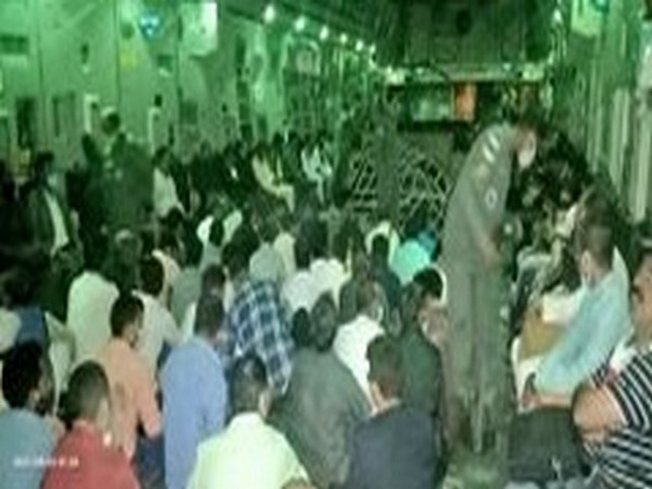 The IAF flight with Indians