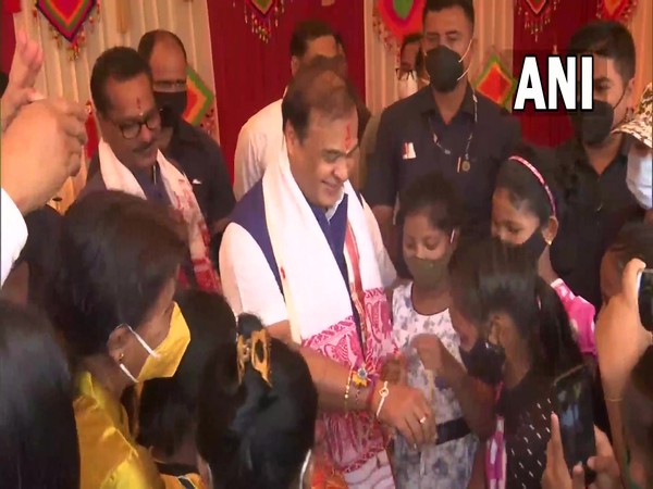 CM Himanta Biswa celebrating Rakhi. (Photo/Twitter)