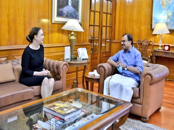 MoS V Muraleedharan meets Egypt Ambassador (Pic Credit: V Muraleedharan Twitter)