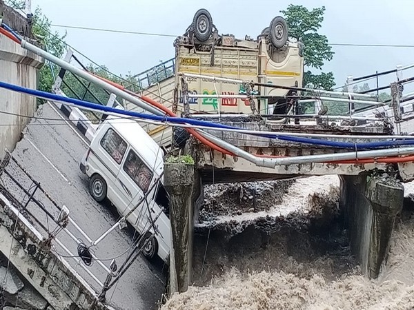 Rescue, relief operations underway after bridge with vehicles on the Dehradun-Rishikesh highway collapses (Photo/ANI) 