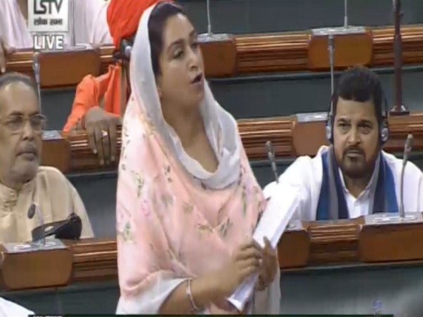 Harsimrat Kaur Badal during debate on Jallianwala Bagh bill (Source: LSTV)