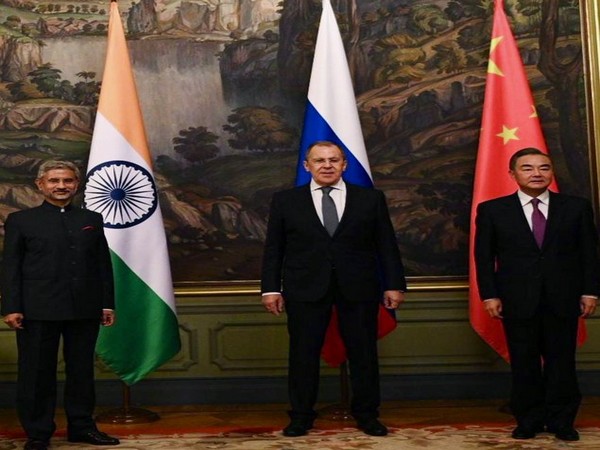 Sergey Lavrov, Dr. S. Jaishankar and Wang Yi met in Moscow (Photo tweeted by EAM S Jaishannkar)